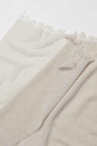 Four-ply wool and lurex-blend stole