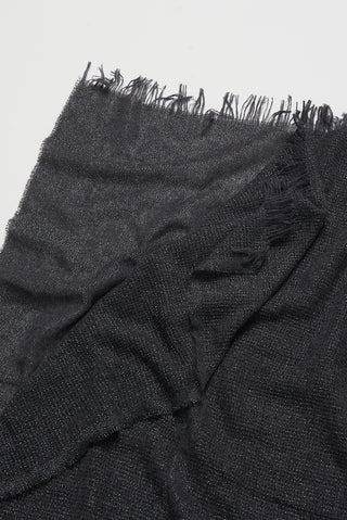 Four-ply wool and lurex-blend stole