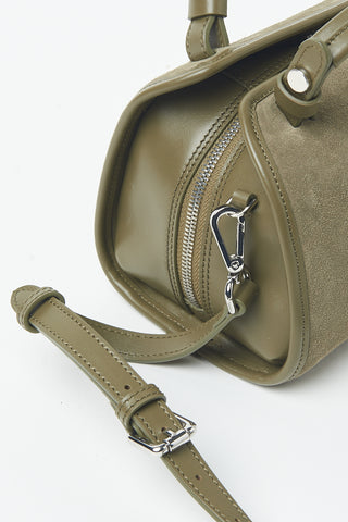 Small suede bowler bag