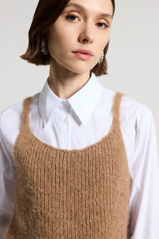 Alpaca and merino wool yarn top