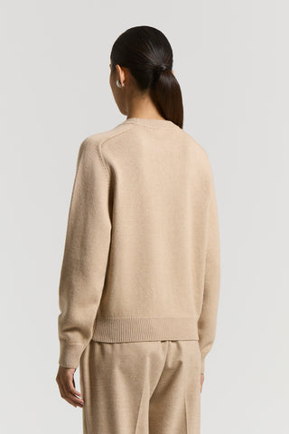 Cashmere, silk and wool crew-neck sweater