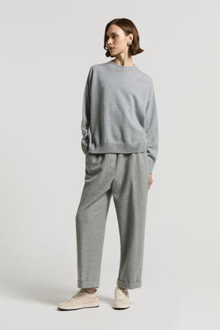 Pure cashmere crew-neck sweater