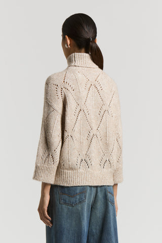 Alpaca-blend turtleneck sweater