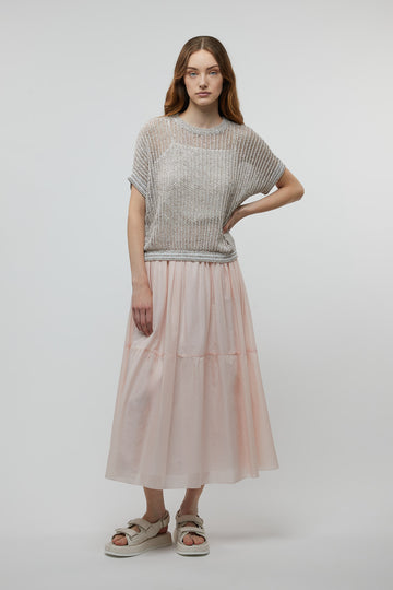 Skirt in pure cotton voile  