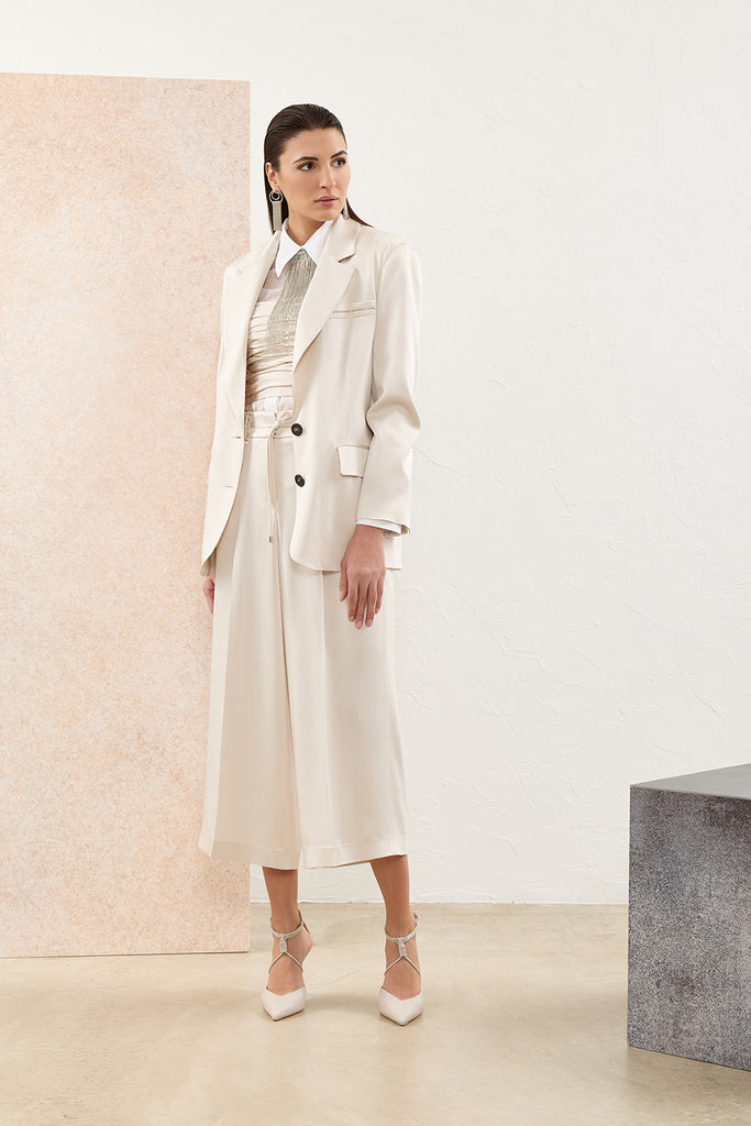 Shirt in silk cotton organza and popeline  