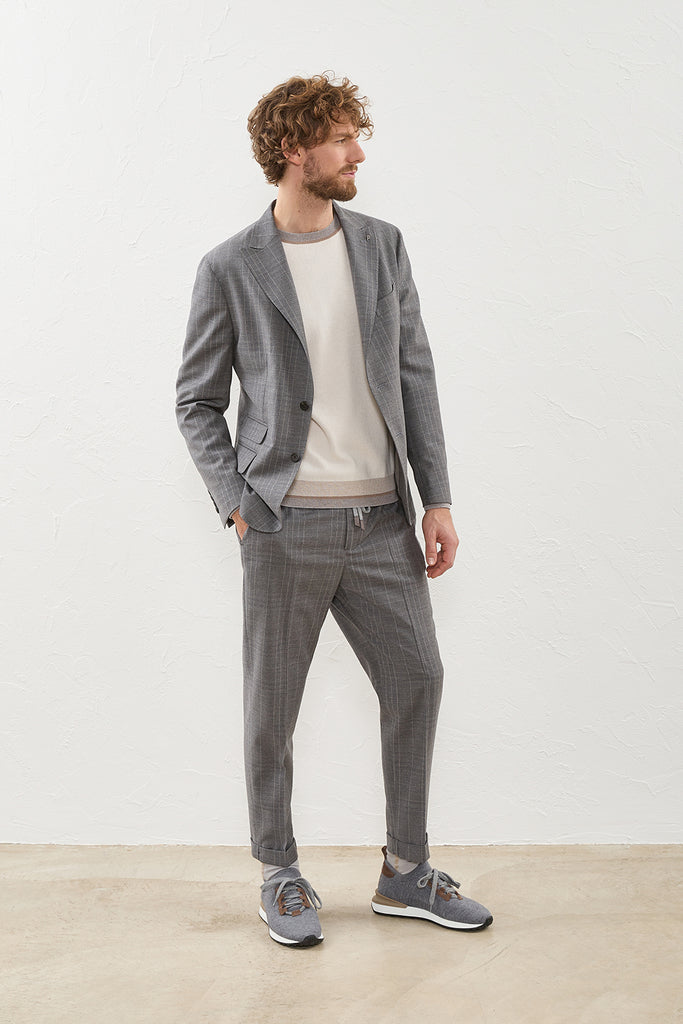 Patterned pure wool 2 button jacket  