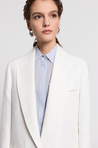 Pure linen gabardine blazer
