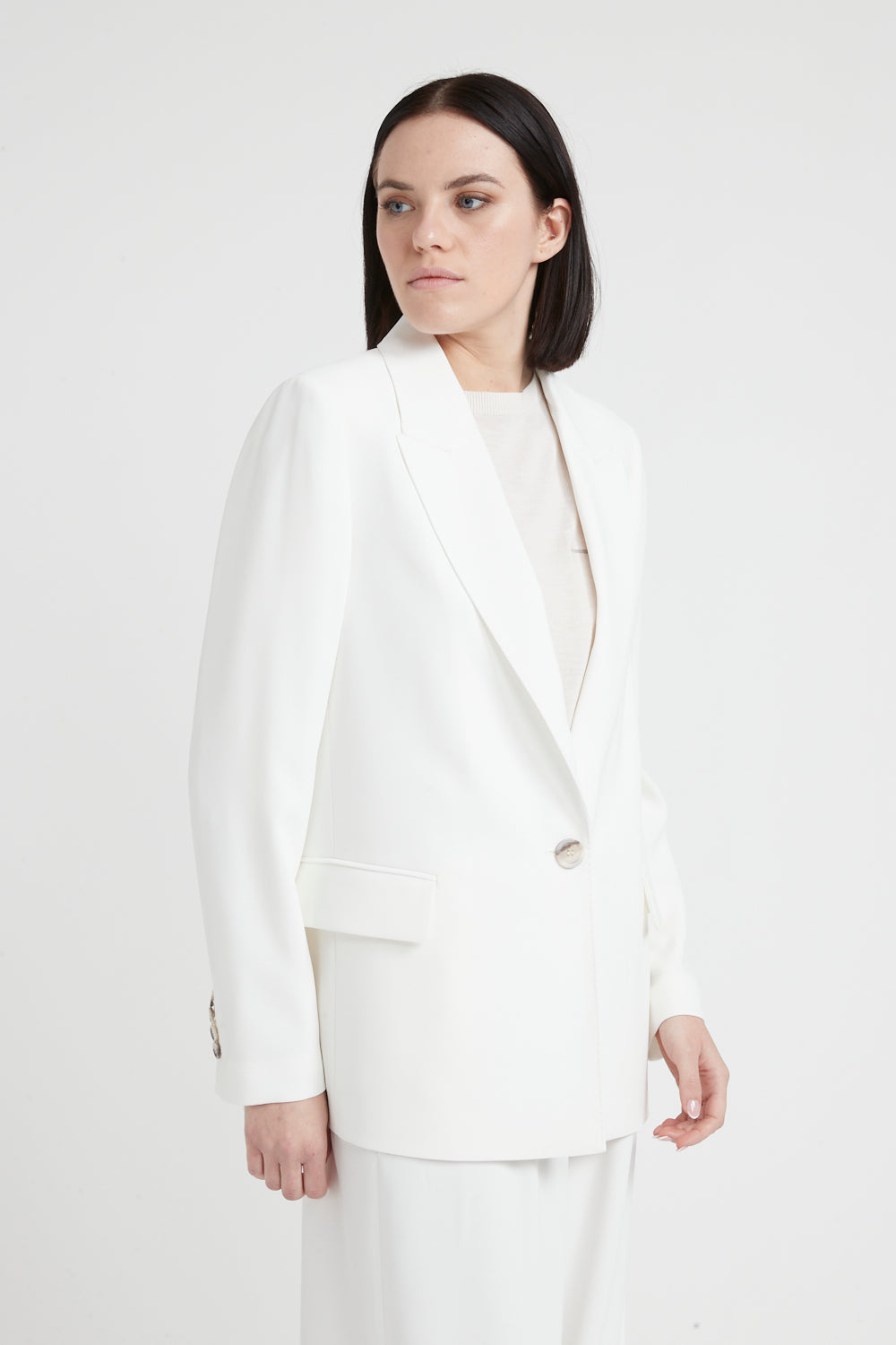 Peserico Blazer monopetto in fluido cady crepe