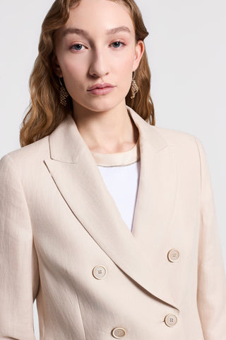 Pure linen gabardine blazer