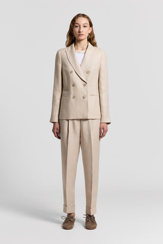 Pure linen gabardine blazer