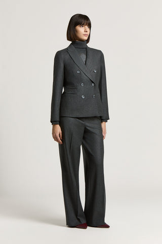 Blazer doppiopetto in lana e lurex
