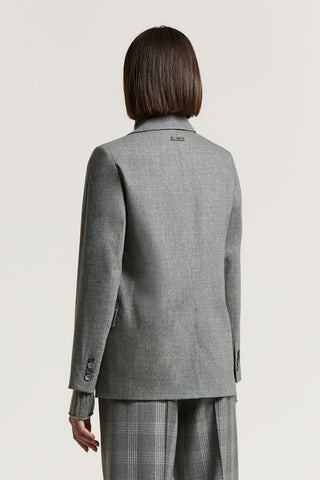 Blazer monopetto in lana e cashmere