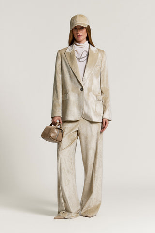 Blazer monopetto in velluto