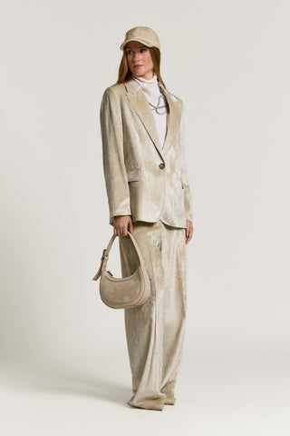 Blazer monopetto in velluto