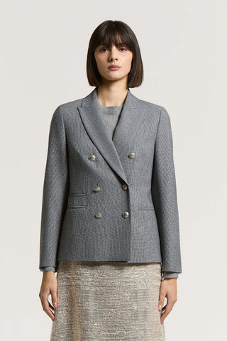 Blazer doppiopetto in lana viscosa