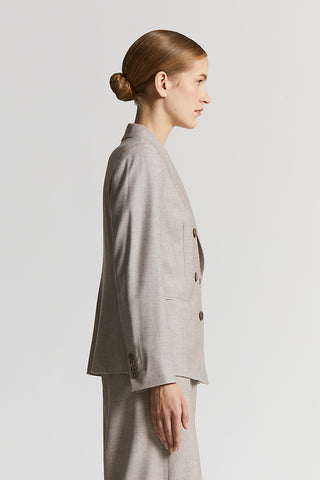 Stretch viscose wool blazer