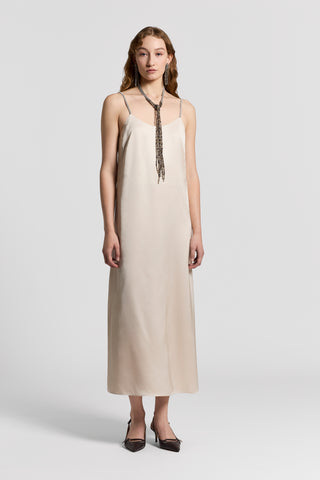 Viscose dress with straps