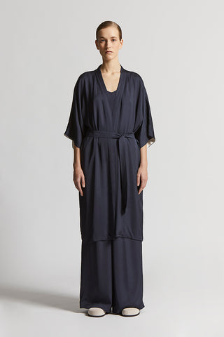 Viscose satin kimono