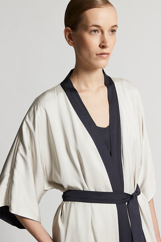 Viscose satin kimono