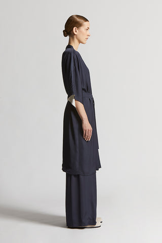 Viscose satin kimono