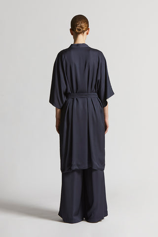 Viscose satin kimono