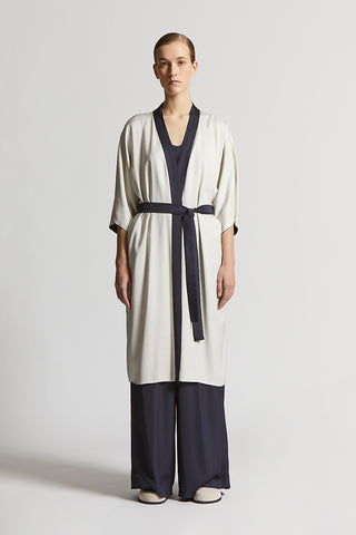 Viscose satin kimono