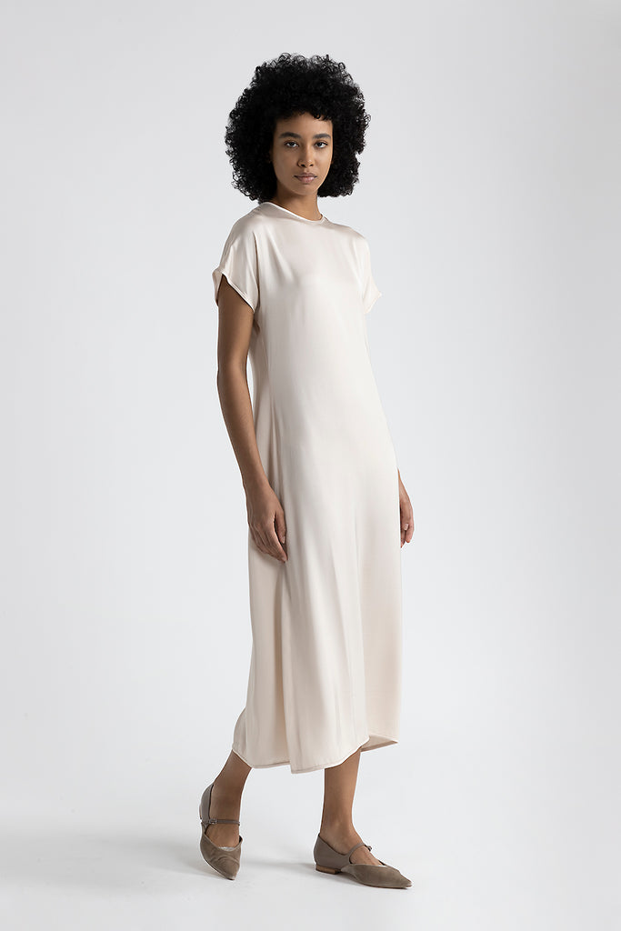 Long viscose satin dress  