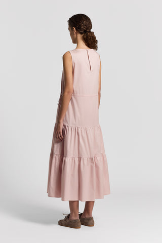 Ruffled sail-hand cotton dress