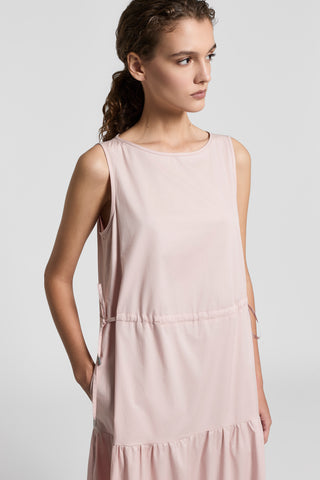 Ruffled sail-hand cotton dress