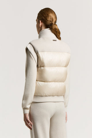 Gilet in lana, cashmere e lamé