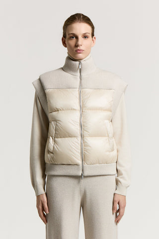 Gilet in lana, cashmere e lamé