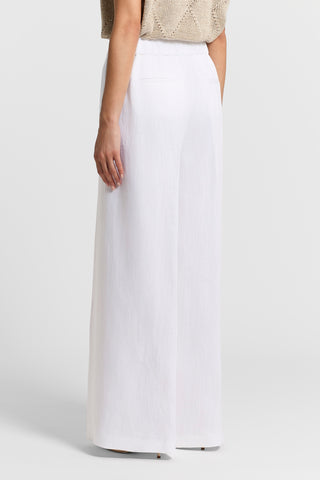 Viscose linen herringbone trousers