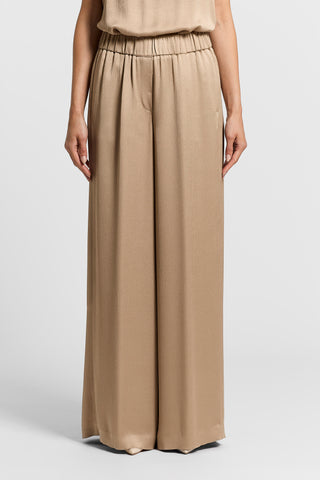 Viscose-blend satin trousers