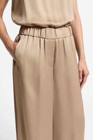 Viscose-blend satin trousers