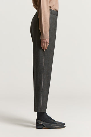 Pure wool cigarette trousers