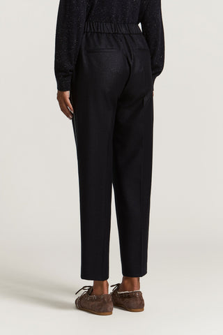 Pantalone in flanella in lana lurex