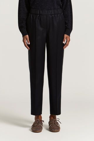 Pantalone in flanella in lana lurex