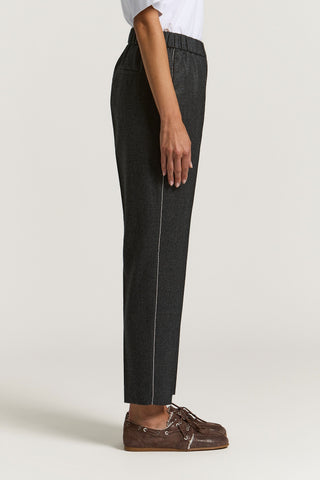 Pantalone in flanella in lana lurex