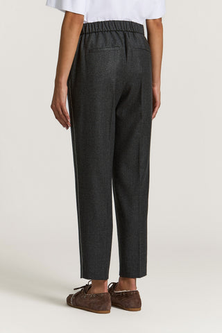 Pantalone in flanella in lana lurex