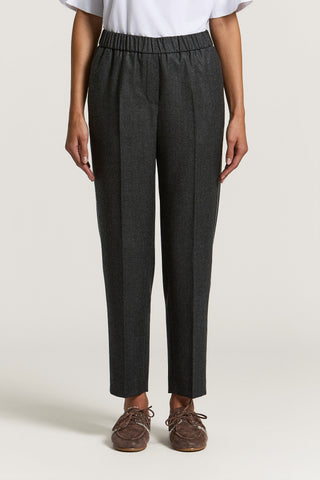 Pantalone in flanella in lana lurex