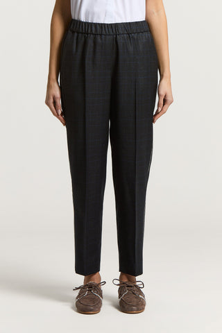 Wool flannel cigarette trousers