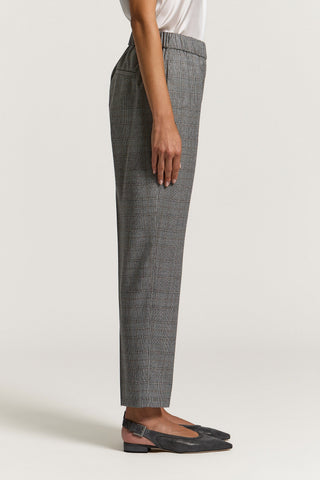 Pantalone sigaretta in flanella di lana
