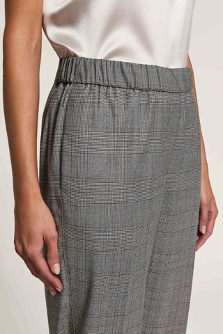 Pantalone sigaretta in flanella di lana