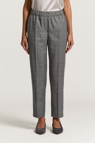 Pantalone sigaretta in flanella di lana