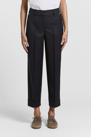 Pantalone a linea dritta in lana merino L