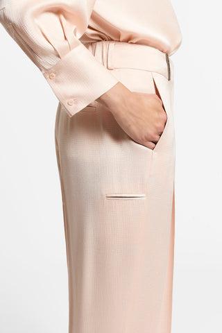 Viscose-blend satin trousers
