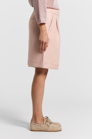 Pure linen gabardine shorts