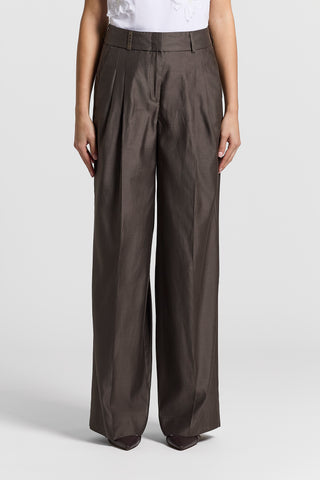 Silk and cotton organza trousers
