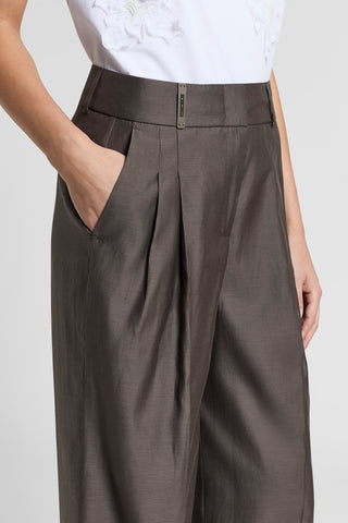 Silk and cotton organza trousers
