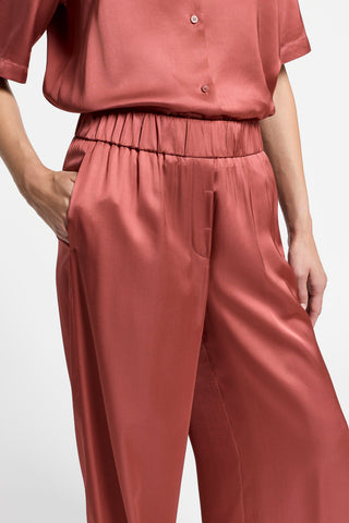 Viscose satin trousers
